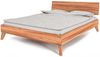 Bett Gerg 1 Sonderlänge 200x190 Kernbuche massiv mit Holzkopfteil und Holzbeinen Bild 1