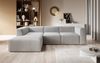 Ecksofa Fuego, L-Sofa, Eckcouch L-Form, Sofa Links, Sofa Cord-Stoff, 285 x 72 x 165 cm, Hellgrau Bild 5