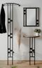 Garderobe Set 3-teilig Kilby in schwarz Metall 130 cm Bild 2