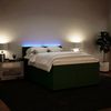 vidaXL Boxspringbett mit Matratze Dunkelgrün 160x200 cm Samt 3288669 Bild 4