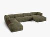 Micadoni Panorama-Ecksofa Martina 5-Sitzer Links Kord Moßgrün Bild 2