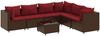 vidaXL 7-tlg. Garten-Lounge-Set mit Kissen Braun Poly Rattan 3308149 Bild 2