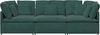 vidaXL Modulares Sofa mit Kissen Samt Dunkelgrün 3321281 Bild 5