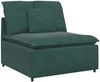 vidaXL Modulares Sofa mit Kissen Samt Dunkelgrün 3321281 Bild 4