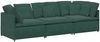vidaXL Modulares Sofa mit Kissen Samt Dunkelgrün 3321281 Bild 2