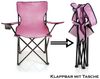 BigDean Campingstuhl Faltstuhl Campingstuhl Anglerstuhl Getränkehalter Klappstuhl (Packung, 1 St), Pink, Klappbar, Getränkehalter, Tragetasche Bild 3