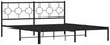 vidaXL Bettgestell mit Kopfteil Metall Schwarz 180x200 cm 376230 Bild 3