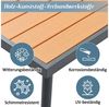 MODFU Gartenlounge-Set Outdoor-Möbelset, (Garten-Lounge-Set, Gartenmöbel-Set, Outdoor-Sofa-Set, Balkonset, 3-tlg, Ecksofa + Esstisch, Ecke), verzinktes Stahlrohr, Tischplatte Kunststoff Holz Bild 4