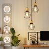 ZMH Pendelleuchte Esstisch Hängelampe Vintage 3 Flammig E27 Retro Schwarz Rund Industrial Für Esszimmer Wohnzimmer Küche Ohne Leuchtmittel Bild 2