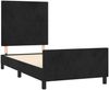 Einzelbettgestell Design für Erwachsene mit Kopfteil Schwarz 90x200 cm Samt d3291e Bild 4