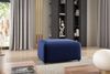 Ecksofa Designersofa MEGAN XS inkl. Hocker Stoff Salvador Dunkelblau Ottomane Links Bild 2