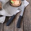 Tafelgabeln, 6 Stück, Edelstahl, bunte Griffe, schwarz Bild 3