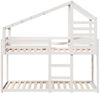 vidaXL Etagenbett mit Dach Weiß 90x190 cm Massivholz Kiefer 3281965 Bild 4