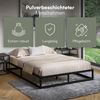 skølm 'Bragi' Bett 140x200 cm, Metall, schwarz, Höhe 25 cm hoch, Doppelbett mit Lattenrost, Metallbett bis 300 kg belastbar Bild 3