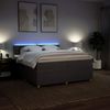 vidaXL Boxspringbett mit Matratze Taupe 200x200 cm Stoff 3289881 Bild 5