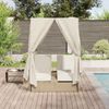 vidaXL Doppelte Sonnenliege Beige 205 x 129 x 200 cm Poly-Rattan 3376131 Bild 3