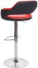 2er-Set Barhocker HWC-F16, Barstuhl Tresenhocker Drehhocker, mit Lehne Kunstleder ~ rot-schwarz Bild 5