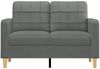 vidaXL 2-Sitzer-Sofa Dunkelgrau 120 cm Stoff 359084 Bild 3