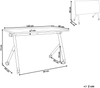 Zusammenklappbarer Schreibtisch BENDI Dunkelbraun 120 cm 60 cm Bild 2
