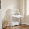 SoBuy FWT105-II-W Wandklapptisch, MDF, Melamin, Weiß, 61 x 100 x 25 cm Bild 5