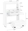 SoBuy FWT105-II-W Wandklapptisch, MDF, Melamin, Weiß, 61 x 100 x 25 cm Bild 3