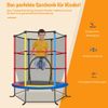 Ø140cm Gartentrampolin mit Sicherheitsnetz Trampolin bis 135KG belastbar für Kinder ab 3 Jahre Bunt Bild 3