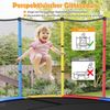 Ø140cm Gartentrampolin mit Sicherheitsnetz Trampolin bis 135KG belastbar für Kinder ab 3 Jahre Bunt Bild 5