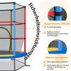 Ø140cm Gartentrampolin mit Sicherheitsnetz Trampolin bis 135KG belastbar für Kinder ab 3 Jahre Bunt Bild 4
