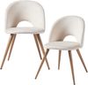 Esszimmerstuhl Karijoki 2er Set Samt Beige/Holzoptik [en. casa] Bild 2