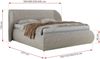 Polsterbett mit Lattenrost, Doppelbett Bettkasten, Bettgestell mit Gasdruckfeder Foam Matratze - CAELA CLASSIC - 140 x 200 cm - Hellgrau Struktur - MIRO LUX Bild 4