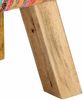 vidaXL Sitzbank Mehrfarbig 160 cm Chindi-Stoff und Massivholz Mango 359636 Bild 5