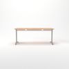 Rheinland Möbel Statio Schreibtisch 180x80 cm höhenverstellbar ±10 mm in Buche – geräumiger Bürotisch für Homeoffice & Büro, C-Fuß, Kabelwanne, einfache Montage, FSC® zertifiziert Bild 2