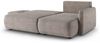 Ecksofa mit Schlaffunktion Sofa LUKA in Stoff Cremona Graubraun Ottomane Rechts Bild 3