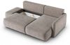 Ecksofa mit Schlaffunktion Sofa LUKA in Stoff Cremona Graubraun Ottomane Rechts Bild 2