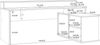 Eckschreibtisch >TEZAUR< LED-Beleuchtung, Ablage, Weiss / Schwarz - 200x91,1x125,4cm (BxHxT) Bild 5