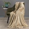 Decke Mikorfaser GINKO1 150x200 cm dunkelbeige Bild 2