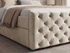 GRAINGOLD Montego Doppelbett 160x200, Boxspringbett, zwei Bettkästen, Glamour Stil, Velvet-Stoff, Creme Bild 4