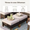 PHI VILLA Gartenlounge-Set, (2xArmlehne Stuhl, 3xArmloser Stuhl, 2xOttomane), für 5-7 Personen Gartensofa Sitzgruppe Terrasse Outdoor Balkon Lounge Bild 3