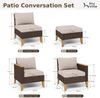 PHI VILLA Gartenlounge-Set, (2xArmlehne Stuhl, 3xArmloser Stuhl, 2xOttomane), für 5-7 Personen Gartensofa Sitzgruppe Terrasse Outdoor Balkon Lounge Bild 4