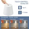ZMH Kabellose Nachttischlampe, 2600 mAh LED, wiederaufladbare Outdoor-Tischlampe, Touch, Weiß, mit USB-Stecker Bild 5