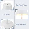 ZMH Kabellose Nachttischlampe, 2600 mAh LED, wiederaufladbare Outdoor-Tischlampe, Touch, Weiß, mit USB-Stecker Bild 4
