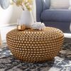 FineBuy Couchtisch Aluminium 60 x 60 x 30 cm Wohnzimmertisch Metall Rund | Designer Sofatisch Alu Orientalisch | Runder Kaffeetisch Klein, Gold Bild 3
