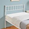 Yaheetech Metallbett mit Kopf- und Fußteil & Lattenrost, bis 136 kg, Weiß, 90x190 cm Bild 3