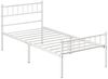 Yaheetech Metallbett mit Kopf- und Fußteil & Lattenrost, bis 136 kg, Weiß, 90x190 cm Bild 5
