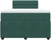 vidaXL Boxspringbett mit Matratze Dunkelgrün 120x190 cm Samt 3287695 Bild 4