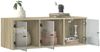 vidaXL Wandschrank mit Glastüren Sonoma-Eiche 102x37x35 cm 836513 Bild 5