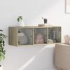 vidaXL Wandschrank mit Glastüren Sonoma-Eiche 102x37x35 cm 836513 Bild 3