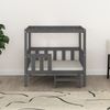 vidaXL Hundebett 95,5 x 73,5 x 90 cm Massivholz Kiefer, Grau Bild 3