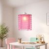 LED Hängeleuchte, Kristalle pink 22,5 cm Bild 2