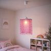 LED Hängeleuchte, Kristalle pink 22,5 cm Bild 3